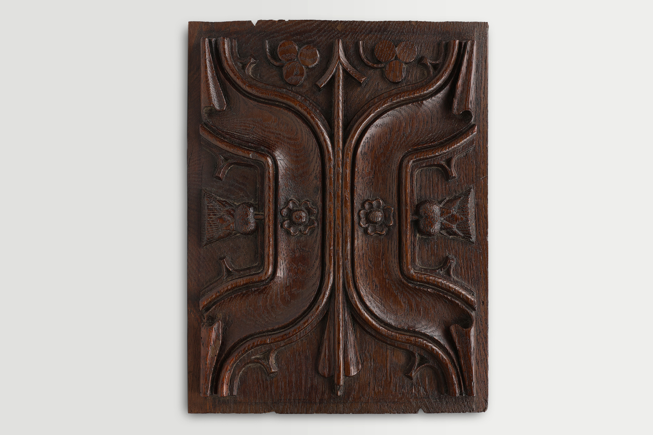 Set of 6 Gothic sculpted oak panels from the 16th century, Belgiumthumbnail